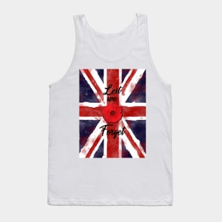 Lest we Forget with United Kingdom Flag Tank Top